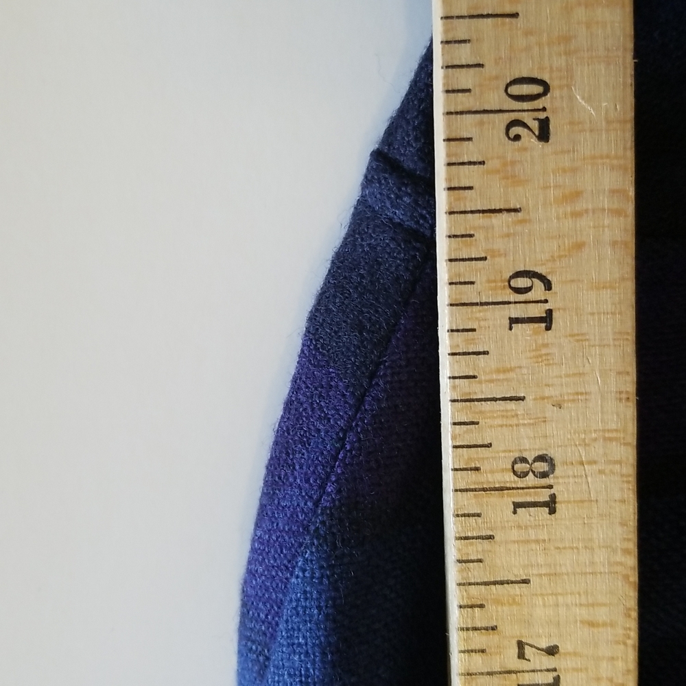 100% wool plaid long sleeve womens top - Picture 7 of 10
